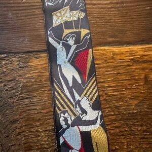 Trafalgar Men’s Art Deco Themed Suspenders with Leather Accents